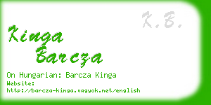 kinga barcza business card